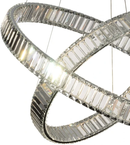 Подвесной светильник Citilux Чезаре CL338281 (регулировка яркости, LED, 220V, хрусталь, на проводе, кольцо)