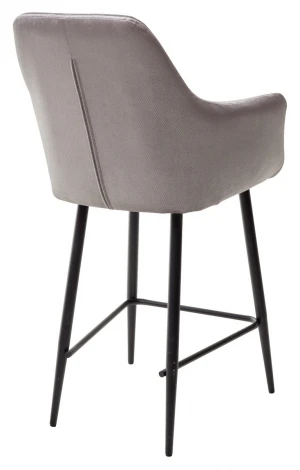 Полубарный стул Роден Blitz 16 Серый, велюр (H=65cm)