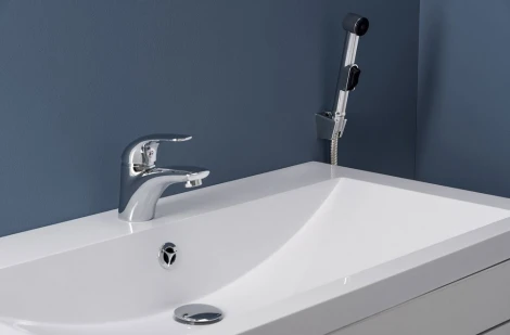 Смеситель Aquanet Cobra SD90363-3 для раковины с гигиеническим душем