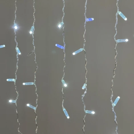 Гирлянда Бахрома с колпачком 3,2 x 0,9 м белая с мерцанием белого диода 220В, 168 LED, Laitcom PIL180BLWCAP-10-2W