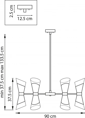 Потолочная люстра на штанге Lightstar Strato 817162 (220V)