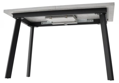 Стол КАНЗАС 120 БЕТОН ЧИКАГО св.серый / Черный каркас M-City 64604