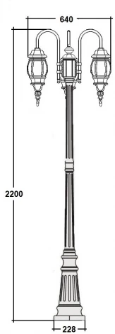 Наземный фонарь IP44 Oasis Light AMERICA S 83409SB 10 down Bl (220V, фонарь)