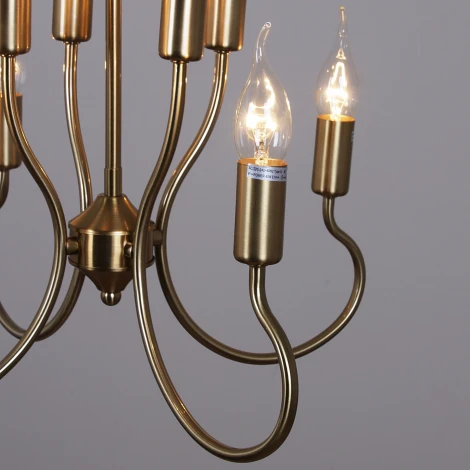 Потолочная люстра на штанге Reluce 74001-0.4-4+4 (220V, свеча)