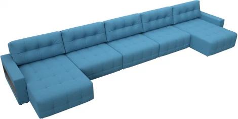 Диван п-образный с полками Лига-053 НПБ МегаЛонг Лига Диванов (Рогожка) арт.129002