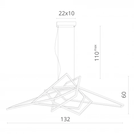 Подвесная люстра Divinare Picasso 1611/03 SP-1