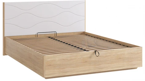 Зара Кровать с подъемным механизмом Люкс 160х200 см, цвет дуб сонома/белый Mebelson (арт.SMZ-08.1623)