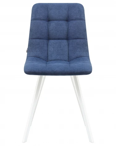 Стул обеденный ALEX SQUARE (белые ножки, синяя ткань (UF860-14B))