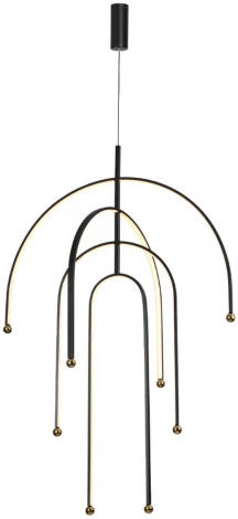 Подвесной светильник Odeon Light Memfi 6633/95L HIGHTECH ODL24 металл/черный/акрил LED 95W 3000K 220V (на проводе)