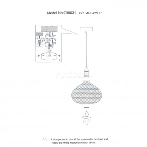 Подвесной светильник Lightstar Genni 798031 (220V, на проводе, круглые)
