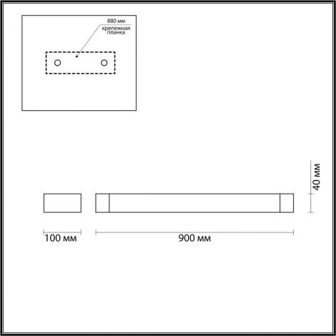 Настенный светильник линейный светодиодный IP44 Odeon Light Arno 3888/24WB (220V)