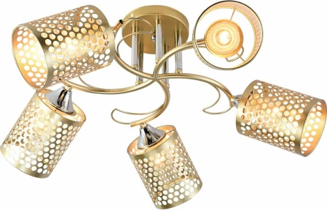 Потолочная люстра на штанге Reluce 01322-0.3-05 MATT GOLD+CR (220V)