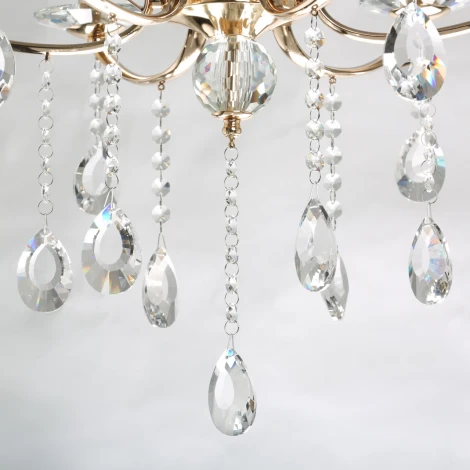 Подвесная люстра De City Свеча 683014606 (220V, хрусталь, подвески, на цепи, подсвечник, свеча)