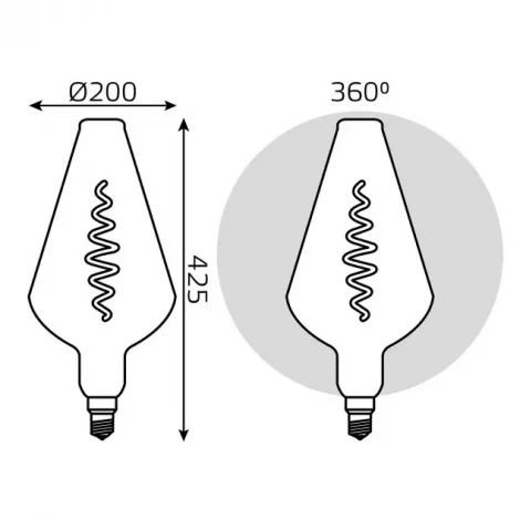 Лампочка светодиодная филаментная Gauss 180802105