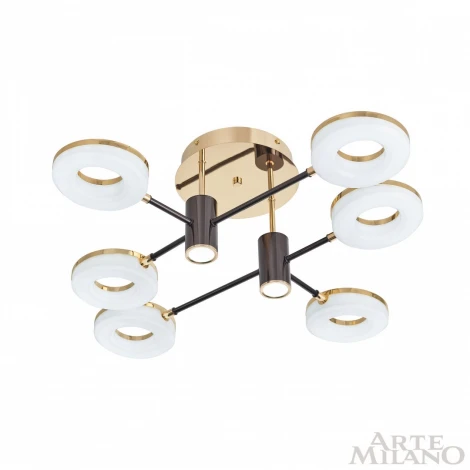 Потолочная люстра на штанге Arte Milano 271399/6 BK/GD (LED, 220V)