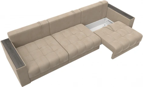 Диван прямой с декором Лига-049 НПБ Лонг Лига Диванов (Велюр) арт.128421