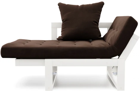 Кресло Arsko Амбер белая эмаль шоколадный велюр