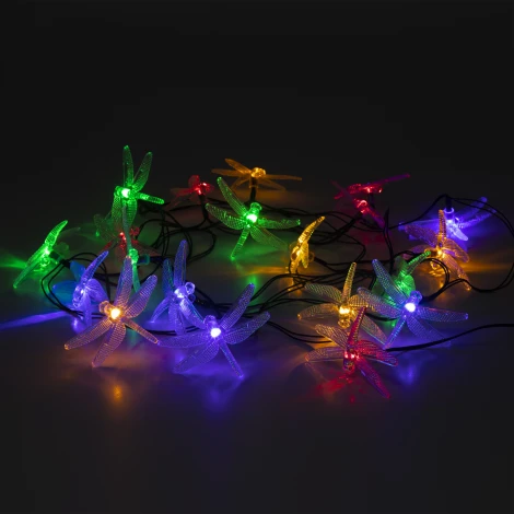 Садовая гирлянда светодиодная на солнечной батарее Стрекоза 5,8 м ЭРА ERASF22-16