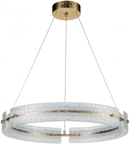 Подвесной светильник с таймером 14018/1P Brass Indigo Dualita V000089L (LED, 220V, пульт управления, на тросе, кольцо)