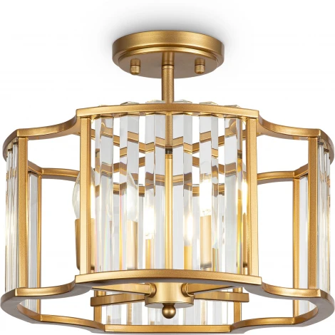 Потолочная люстра на штанге Maytoni Solar MOD087CL-04G (220V, свеча, круглые)