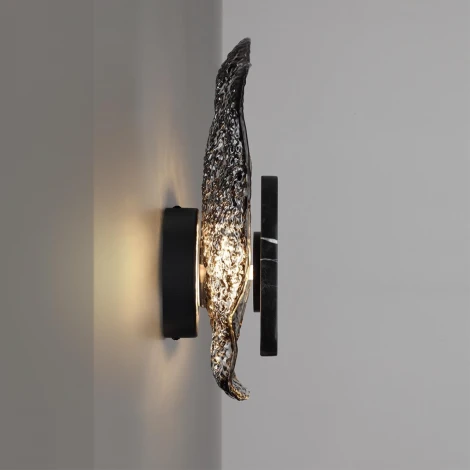 Настенный светильник Odeon Light Coralla 5461/12WL черный/дымчатый/черный/металл/стекло/мрамор LED x 12W 3000K