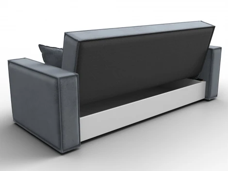 Диван-книжка Куба (ДСП,ЛДСП/Пластик/Велюр/Серый) Лига Диванов 127457