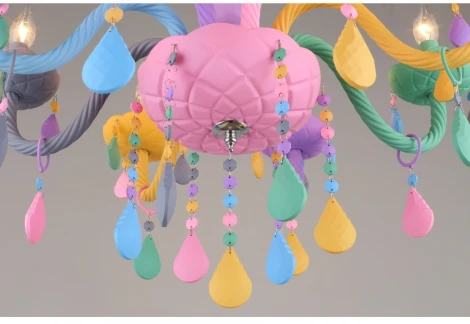 Подвесная люстра Omnilux Cavaglia OML-65803-08 (для детской, 220V, подсвечник, свеча, для девочки)