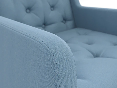 Кресло Arsko Айверс орех голубая рогожка