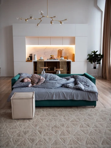 РИМИНИ Диван прямой изумрудный D1 furniture арт.AAA4046016