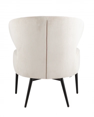 Кресло Stool Group лаунж Royal Stripes велюр молочный УТ000036774