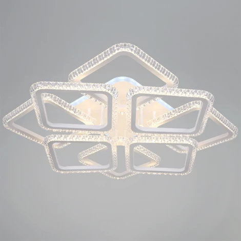 Потолочная люстра светодиодная на штанге с пультом с регулировкой цветовой температуры, яркости и ночным режимом Reluce 46890-0.3-4+4 WH (RGB)