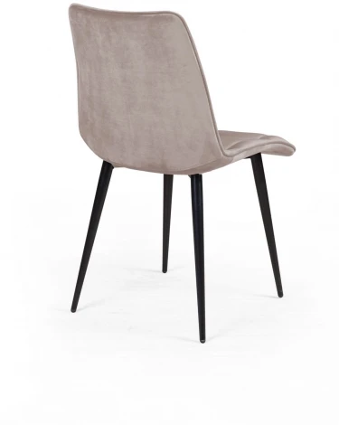 Стул UNO soft, бархат пепельно-серый 25 / чёрный конус Top Concept soft 77589