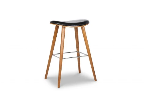 Стул полубарный JY1730-65 черный/орех ESF 5338