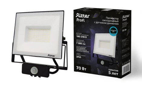 Прожектор уличный светодиодный с датчиком движения Ritter PROFI 53423 9