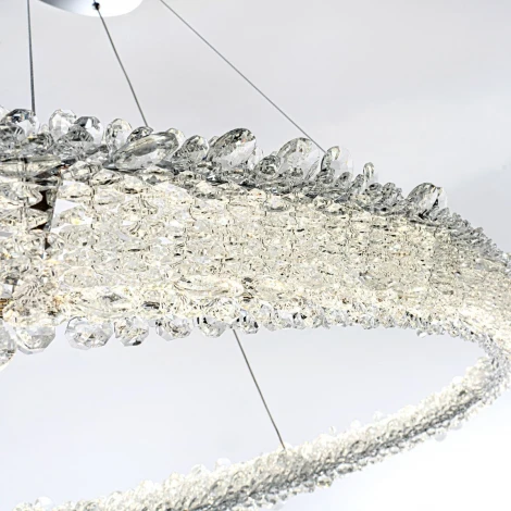 Подвесной светильник светодиодный хрустальный с пультом с регулировкой цветовой температуры и яркости Modelux MODESTYLE MS.5004.1200 CR