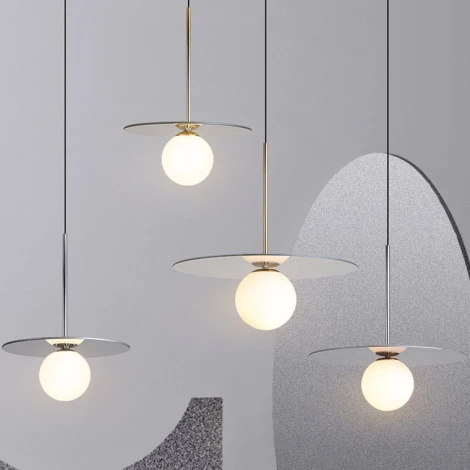 Подвесной светильник Tag M D35 Хром By ImperiumLoft Tag01 (220V, на проводе, шар)