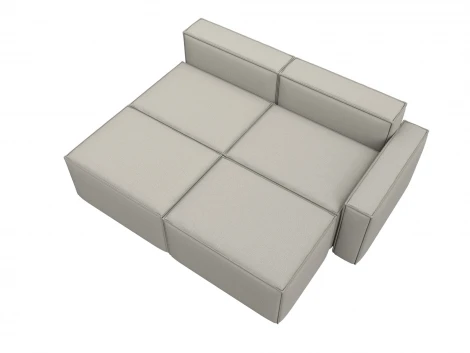 Диван угловой модульный Лига-063 угол правый (ДСП/Пластик/Рогожка/Бежевый) Лига Диванов 129783