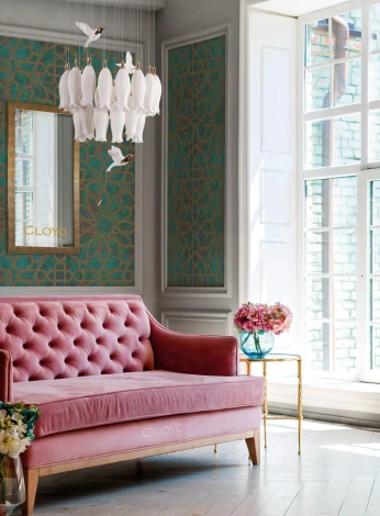 Подвесная люстра ярусная каскадная (цветы, птички) Cloyd Argana 11236 (220V, на проводе, цветы, птички)