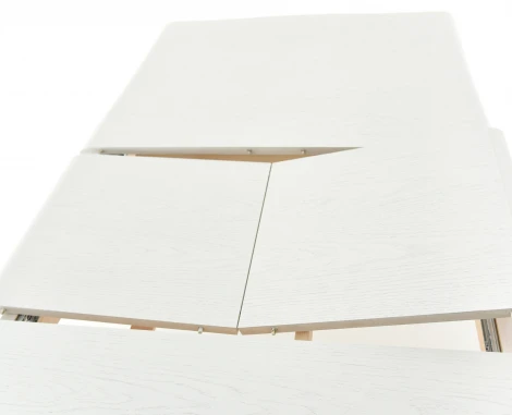 Стол Кабриоль, Эмаль белая/Патина серебро, Аврора