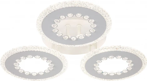 Потолочная люстра Dew 10233/3 LED*66W White (ночной режим, 220V, пульт управления, круглые)