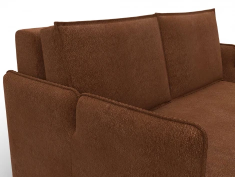 Диван прямой Лига-117 (ЛДСП,Брус,Фанера,Велюр/Терракотовый) Лига Диванов 137017