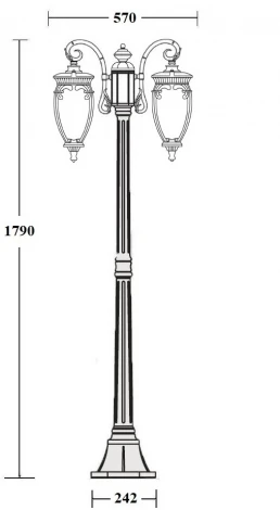 Наземный фонарь Oasis Light VERONA 86208A Bl