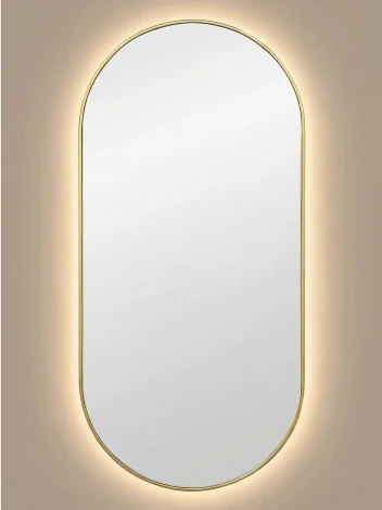 Kapsel M LED Gold Зеркало в раме с подсветкой Art-Zerkalo SM004LGL 13940