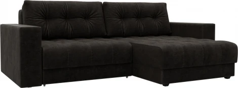 Диван угловой с декором Лига-049 НПБ Лига Диванов (Велюр) арт.128465