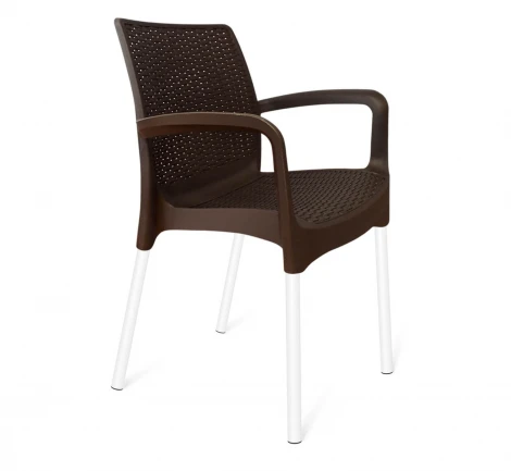 Стул Sheffilton SHT-S68 коричневый/белый муар 4803229211