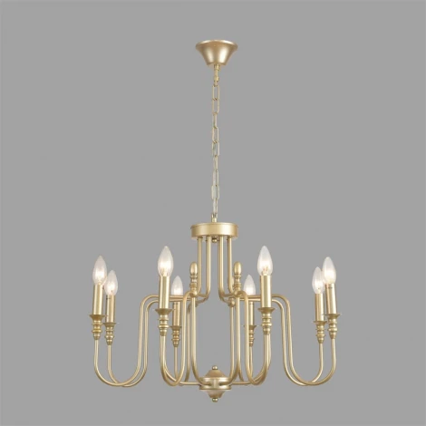 Подвесная люстра Lumion Suana 8318/8 шампань/металл E14 8*40W 220V (на цепи, подсвечник, свеча)