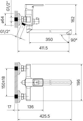 Смеситель IDDIS Bild BILSB00i10WA универсальный