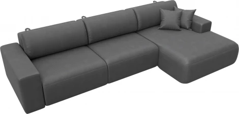 Диван угловой Лига-036 НПБ Классик Лонг правый угол Лига Диванов (Замша) арт.127801