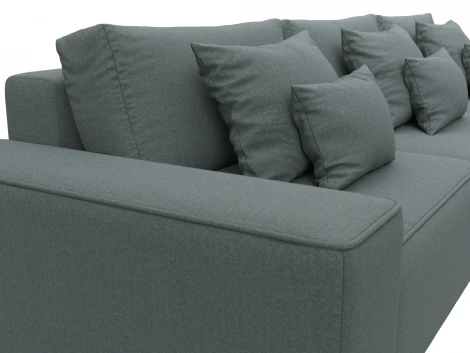 Диван угловой Лига-074 угол универсальный (ДСП/Пластик/Рогожка/Серый) Лига Диванов 129857