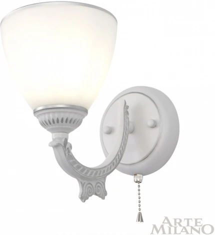 Бра с выключателем Arte Milano AM342837 342837/1W WT+SL (220V)